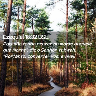 Picture 02 - Ezequiel 18:32 BSL - Pois não tenho prazer na morte daquele que - Bible Verse Picture