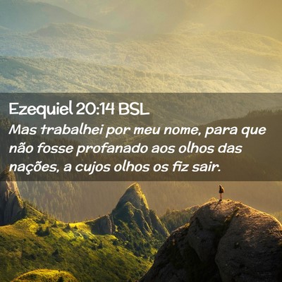Picture 02 - Ezequiel 20:14 BSL - Mas trabalhei por meu nome, para que não fosse - Bible Verse Picture