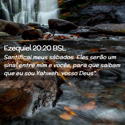 Picture 02 - Ezequiel 20:20 BSL - Santificai meus sábados. Eles serão um sinal - Bible Verse Picture