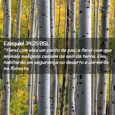Picture 02 - Ezequiel 34:25 BSL - “'Farei com eles um pacto de paz, e farei com - Bible Verse Picture