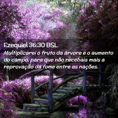 Picture 02 - Ezequiel 36:30 BSL - Multiplicarei o fruto da árvore e o aumento do - Bible Verse Picture