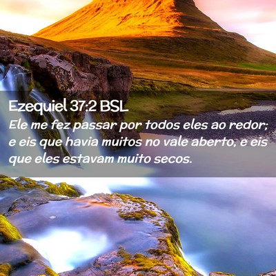 Picture 02 - Ezequiel 37:2 BSL - Ele me fez passar por todos eles ao redor; e eis - Bible Verse Picture