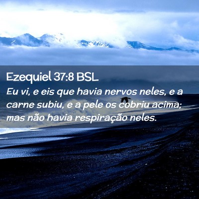 Picture 02 - Ezequiel 37:8 BSL - Eu vi, e eis que havia nervos neles, e a carne - Bible Verse Picture