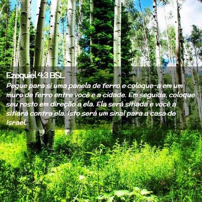 Picture 02 - Ezequiel 4:3 BSL - Pegue para si uma panela de ferro e coloque-a em - Bible Verse Picture