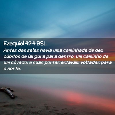 Picture 02 - Ezequiel 42:4 BSL - Antes das salas havia uma caminhada de dez - Bible Verse Picture