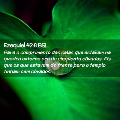 Picture 02 - Ezequiel 42:8 BSL - Para o comprimento das salas que estavam na - Bible Verse Picture
