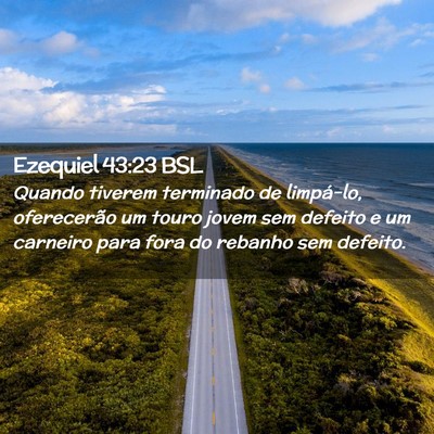 Picture 02 - Ezequiel 43:23 BSL - Quando tiverem terminado de limpá-lo, - Bible Verse Picture