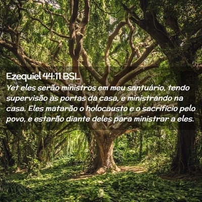 Picture 02 - Ezequiel 44:11 BSL - Yet eles serão ministros em meu santuário, - Bible Verse Picture