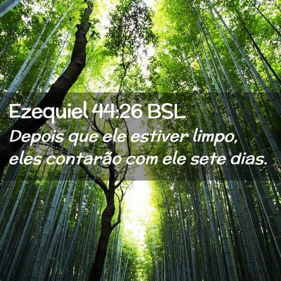 Picture 02 - Ezequiel 44:26 BSL - Depois que ele estiver limpo, eles contarão com - Bible Verse Picture