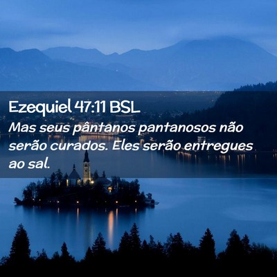 Picture 02 - Ezequiel 47:11 BSL - Mas seus pântanos pantanosos não serão - Bible Verse Picture