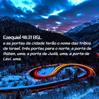 Picture 02 - Ezequiel 48:31 BSL - e as portas da cidade terão o nome das tribos de - Bible Verse Picture