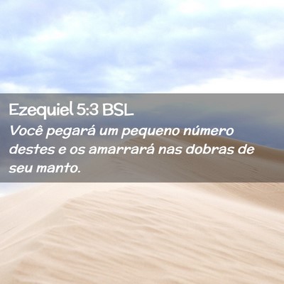 Picture 02 - Ezequiel 5:3 BSL - Você pegará um pequeno número destes e os - Bible Verse Picture