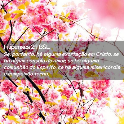 Picture 02 - Filipenses 2:1 BSL - Se, portanto, há alguma exortação em Cristo, - Bible Verse Picture
