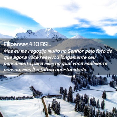 Picture 02 - Filipenses 4:10 BSL - Mas eu me regozijo muito no Senhor pelo fato de - Bible Verse Picture
