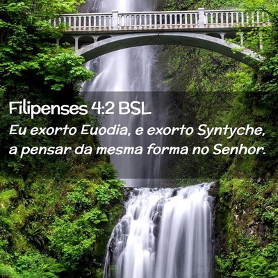 Picture 02 - Filipenses 4:2 BSL - Eu exorto Euodia, e exorto Syntyche, a pensar da - Bible Verse Picture