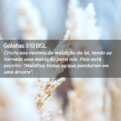 Picture 02 - Gálatas 3:13 BSL - Cristo nos redimiu da maldição da lei, tendo se - Bible Verse Picture