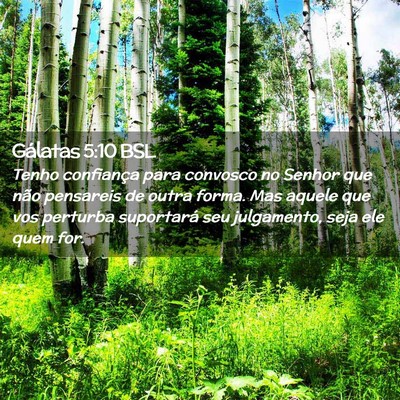 Picture 02 - Gálatas 5:10 BSL - Tenho confiança para convosco no Senhor que não - Bible Verse Picture