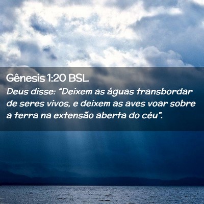 Picture 02 - Gênesis 1:20 BSL - Deus disse: “Deixem as águas transbordar de - Bible Verse Picture