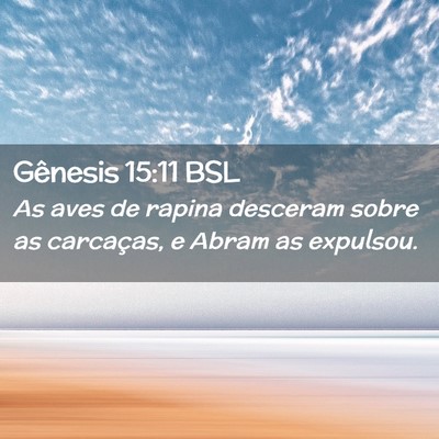 Picture 02 - Gênesis 15:11 BSL - As aves de rapina desceram sobre as carcaças, e - Bible Verse Picture