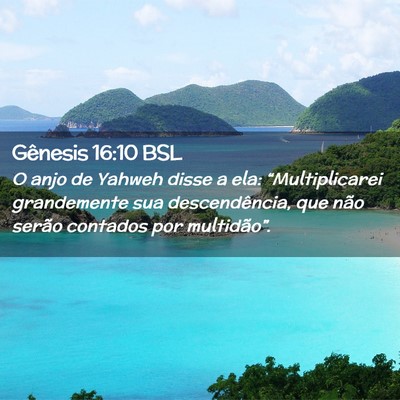 Picture 02 - Gênesis 16:10 BSL - O anjo de Yahweh disse a ela: “Multiplicarei - Bible Verse Picture