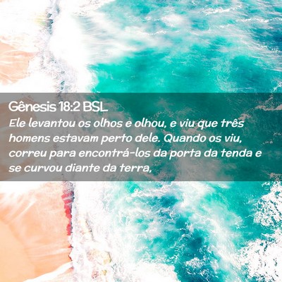 Picture 02 - Gênesis 18:2 BSL - Ele levantou os olhos e olhou, e viu que três - Bible Verse Picture