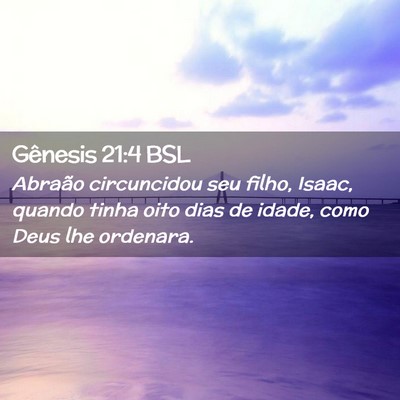 Picture 02 - Gênesis 21:4 BSL - Abraão circuncidou seu filho, Isaac, quando - Bible Verse Picture
