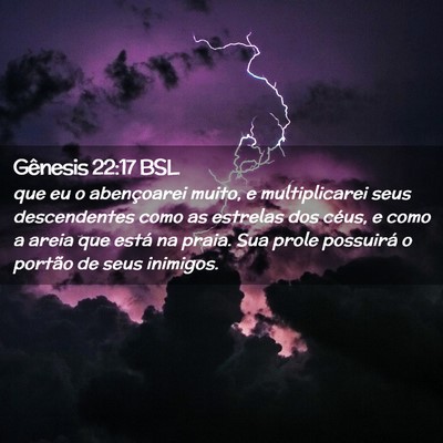 Picture 02 - Gênesis 22:17 BSL - que eu o abençoarei muito, e multiplicarei seus - Bible Verse Picture