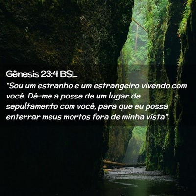 Picture 02 - Gênesis 23:4 BSL - “Sou um estranho e um estrangeiro vivendo com - Bible Verse Picture