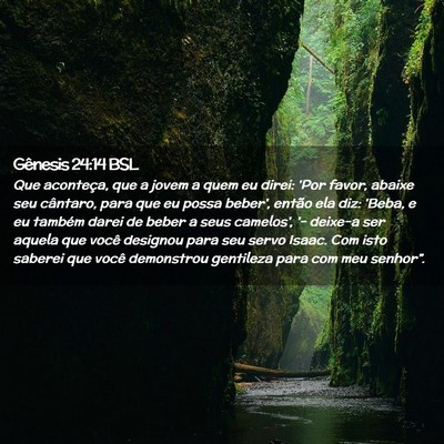 Picture 02 - Gênesis 24:14 BSL - Que aconteça, que a jovem a quem eu direi: 'Por - Bible Verse Picture