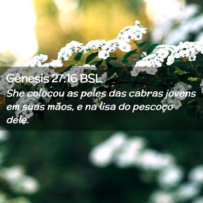 Picture 02 - Gênesis 27:16 BSL - She colocou as peles das cabras jovens em suas - Bible Verse Picture