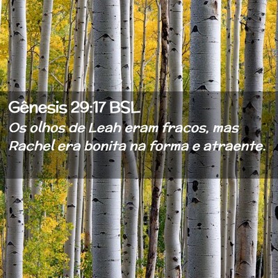 Picture 02 - Gênesis 29:17 BSL - Os olhos de Leah eram fracos, mas Rachel era - Bible Verse Picture