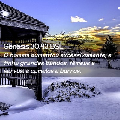 Picture 02 - Gênesis 30:43 BSL - O homem aumentou excessivamente, e tinha grandes - Bible Verse Picture