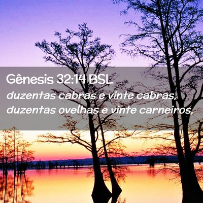 Picture 02 - Gênesis 32:14 BSL - duzentas cabras e vinte cabras, duzentas ovelhas - Bible Verse Picture