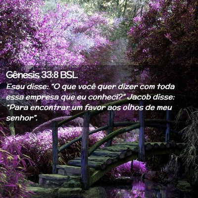 Picture 02 - Gênesis 33:8 BSL - Esau disse: “O que você quer dizer com toda - Bible Verse Picture