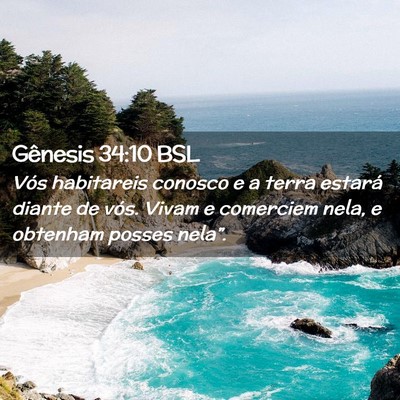 Picture 02 - Gênesis 34:10 BSL - Vós habitareis conosco e a terra estará diante - Bible Verse Picture