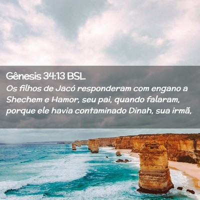 Picture 02 - Gênesis 34:13 BSL - Os filhos de Jacó responderam com engano a - Bible Verse Picture