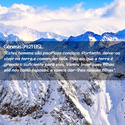 Picture 02 - Gênesis 34:21 BSL - “Estes homens são pacíficos conosco. - Bible Verse Picture