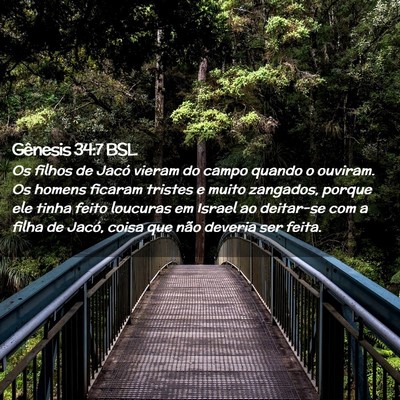 Picture 02 - Gênesis 34:7 BSL - Os filhos de Jacó vieram do campo quando o - Bible Verse Picture