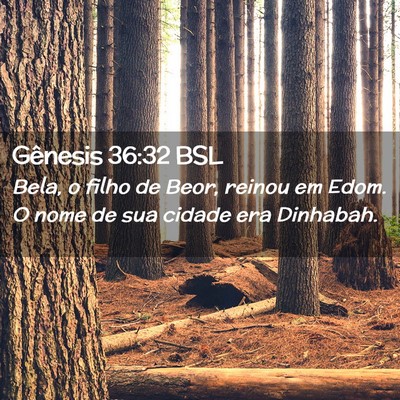 Picture 02 - Gênesis 36:32 BSL - Bela, o filho de Beor, reinou em Edom. O nome de - Bible Verse Picture
