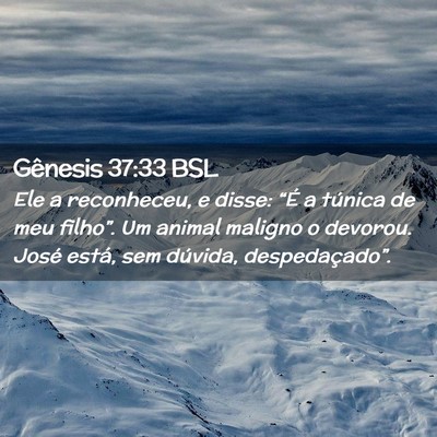 Picture 02 - Gênesis 37:33 BSL - Ele a reconheceu, e disse: “É a túnica de meu - Bible Verse Picture