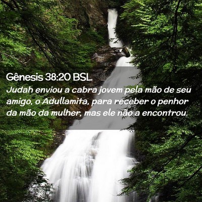 Picture 02 - Gênesis 38:20 BSL - Judah enviou a cabra jovem pela mão de seu - Bible Verse Picture
