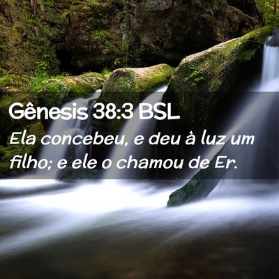 Picture 02 - Gênesis 38:3 BSL - Ela concebeu, e deu à luz um filho; e ele o - Bible Verse Picture