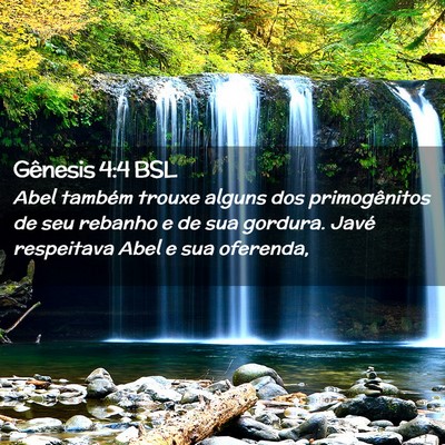 Picture 02 - Gênesis 4:4 BSL - Abel também trouxe alguns dos primogênitos de - Bible Verse Picture