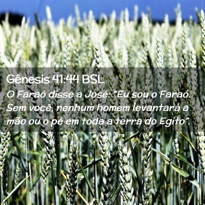 Picture 02 - Gênesis 41:44 BSL - O Faraó disse a José: “Eu sou o Faraó. Sem - Bible Verse Picture