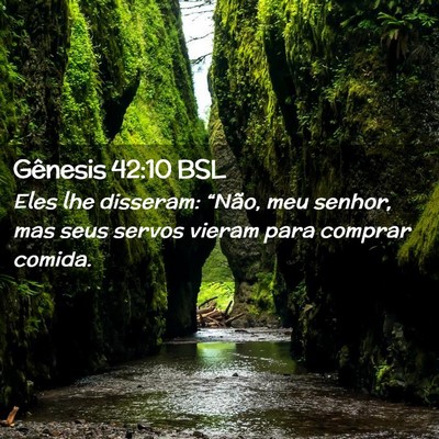 Picture 02 - Gênesis 42:10 BSL - Eles lhe disseram: “Não, meu senhor, mas seus - Bible Verse Picture