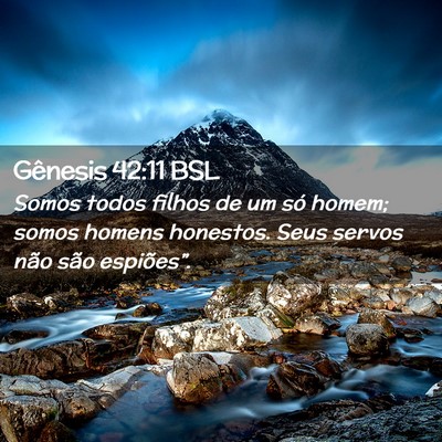Picture 02 - Gênesis 42:11 BSL - Somos todos filhos de um só homem; somos homens - Bible Verse Picture