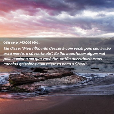 Picture 02 - Gênesis 42:38 BSL - Ele disse: “Meu filho não descerá com você, - Bible Verse Picture
