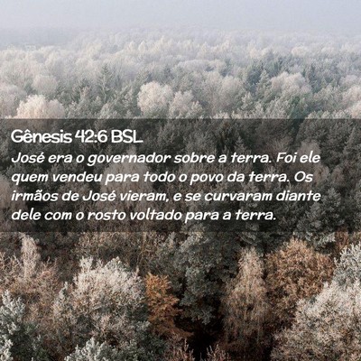 Picture 02 - Gênesis 42:6 BSL - José era o governador sobre a terra. Foi ele - Bible Verse Picture