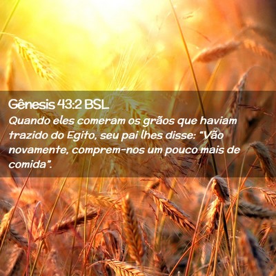 Picture 02 - Gênesis 43:2 BSL - Quando eles comeram os grãos que haviam trazido - Bible Verse Picture