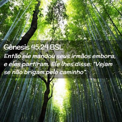 Picture 02 - Gênesis 45:24 BSL - Então ele mandou seus irmãos embora, e eles - Bible Verse Picture